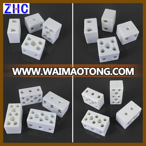 10A 15A 2 Pin 3 Pin Electrical Ceramic Terminal Block