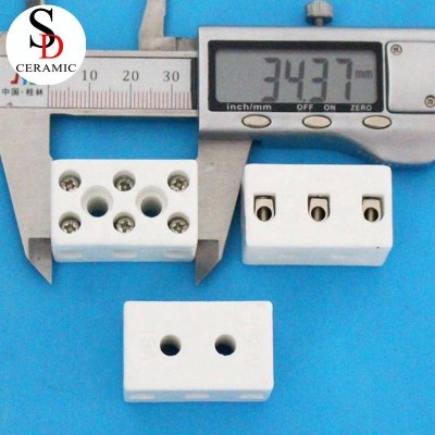 Wire Connector Resistance Insulating 3 Pole 2 Wires Electric Steatite Ceramic Square Connector